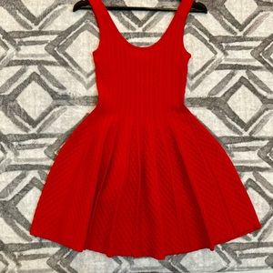 BEBE Red Fit and Flare dress.                                        Size small
